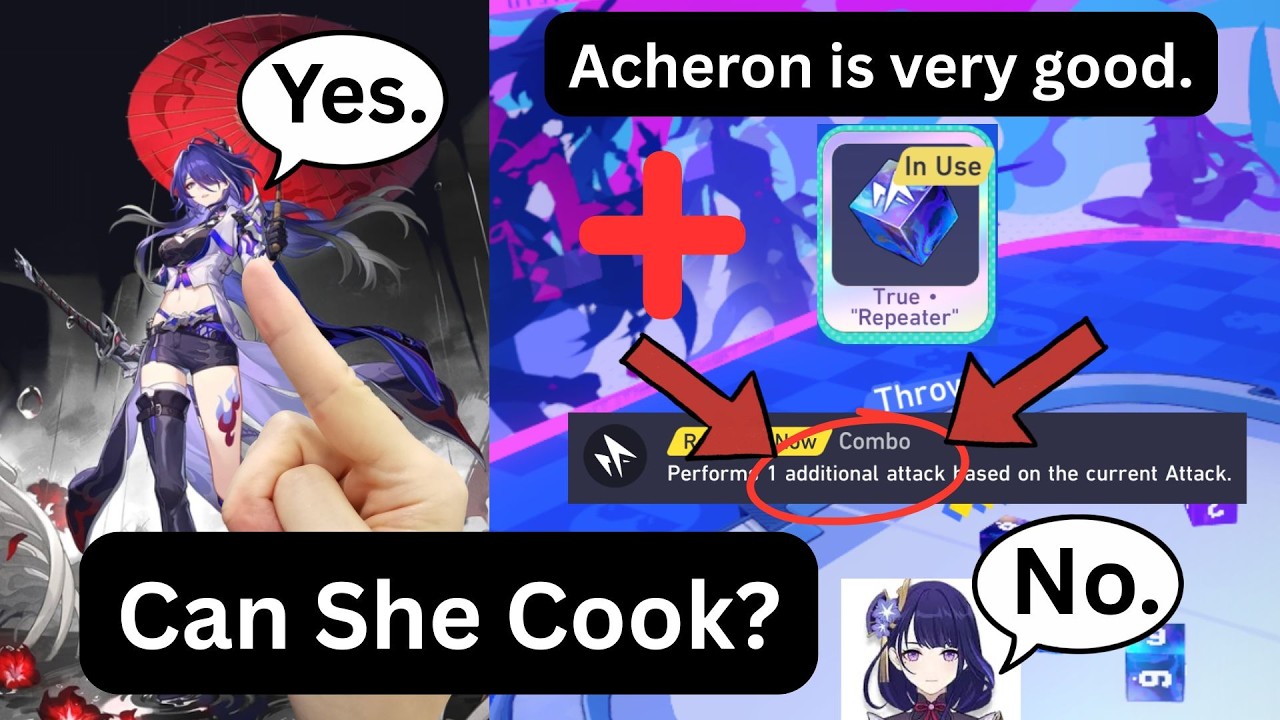 Acheron is very good in Honkai Star Rail! But she's really boring to play with, imo... (Cosmicon)
