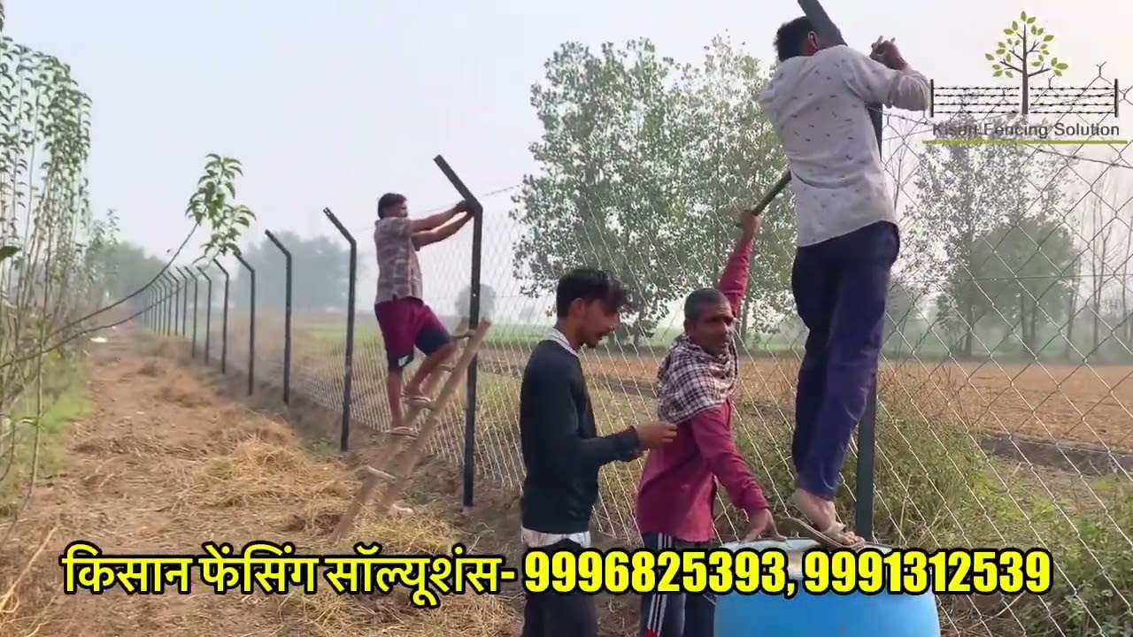 हाइब्रिड बाउंड्री (जाली + कांटा तार) लगाने का तरीका और इसके फायदे ॥ Tips to install chainlink fence