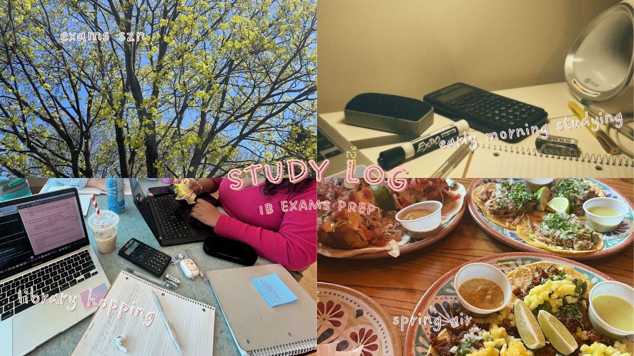 april study vlog ~ ib exam prep, spring weather, library meetups, good eats 🌷📚🍵