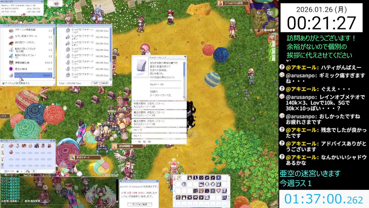 【RO】【CDソロ】【無言】亜空の迷宮登ります