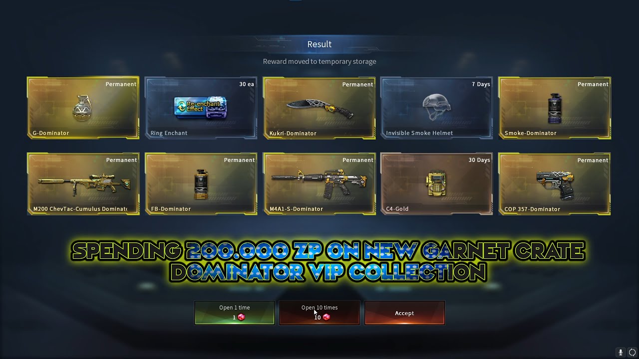 Crossfire West | Spending 200.000 ZP on *NEW* Garnet Crate | Dominator VIP Set