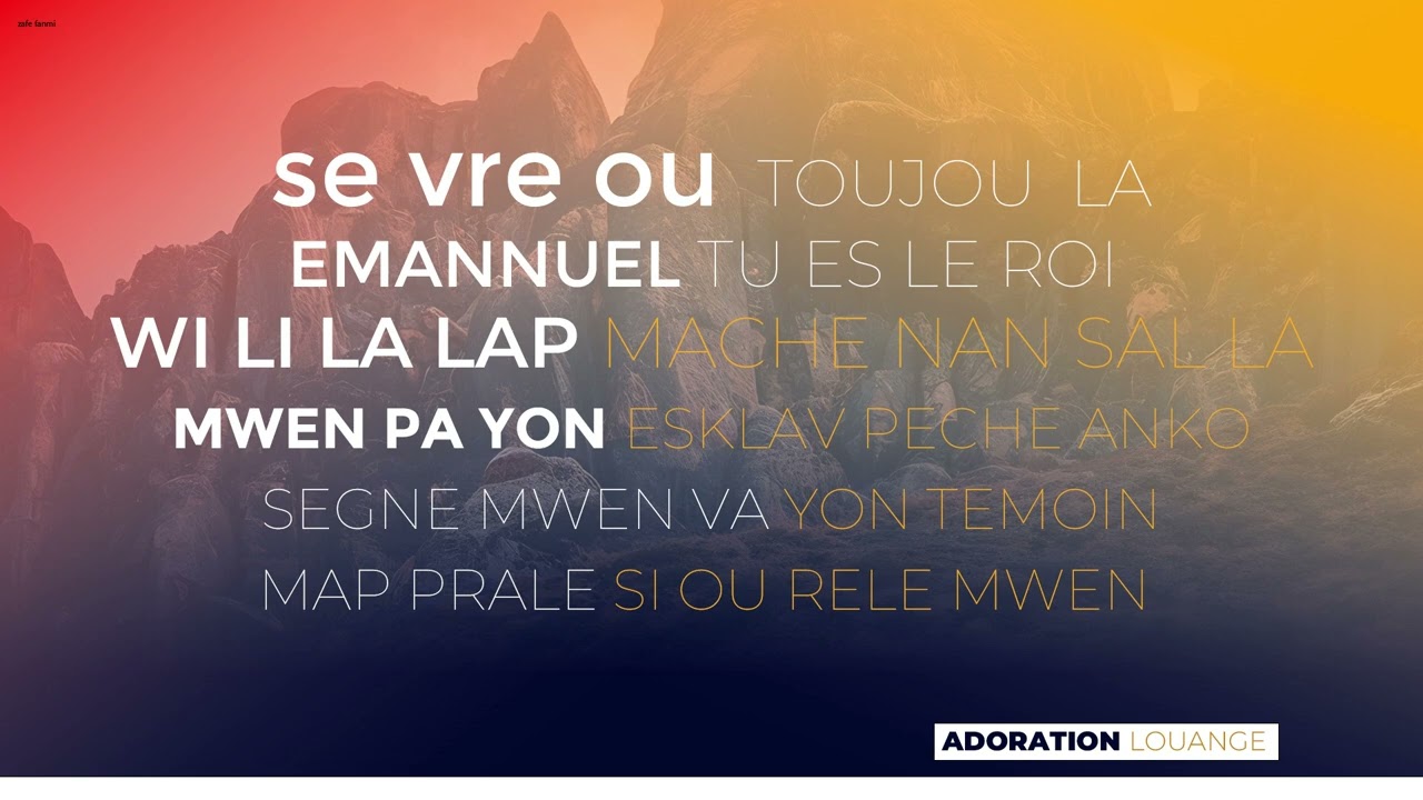 Se vre ou TOUJOU la - Mwen pa Yon ESKLAV Peche anko - SEGNE mwen pa yon Temoin - Ma Prale si ou rele