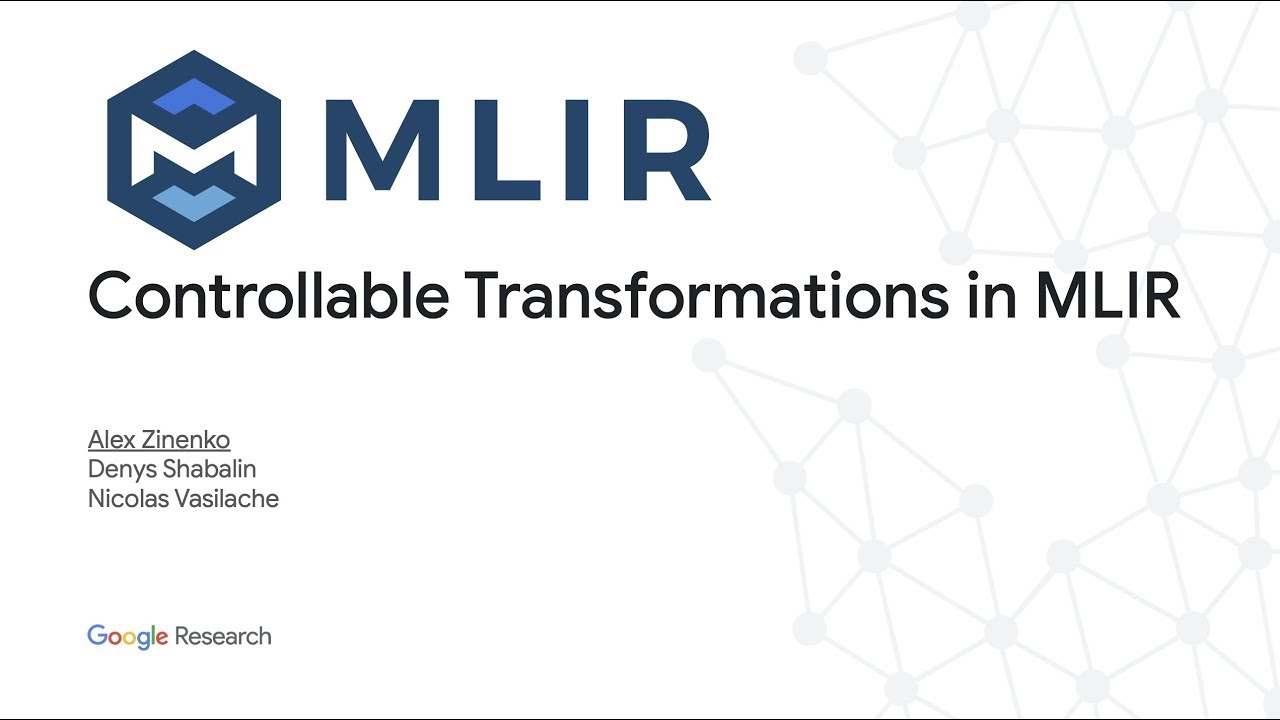 Open MLIR Meeting 1-26-2023:  Controllable Transformations in MLIR with the `transforms` dialect
