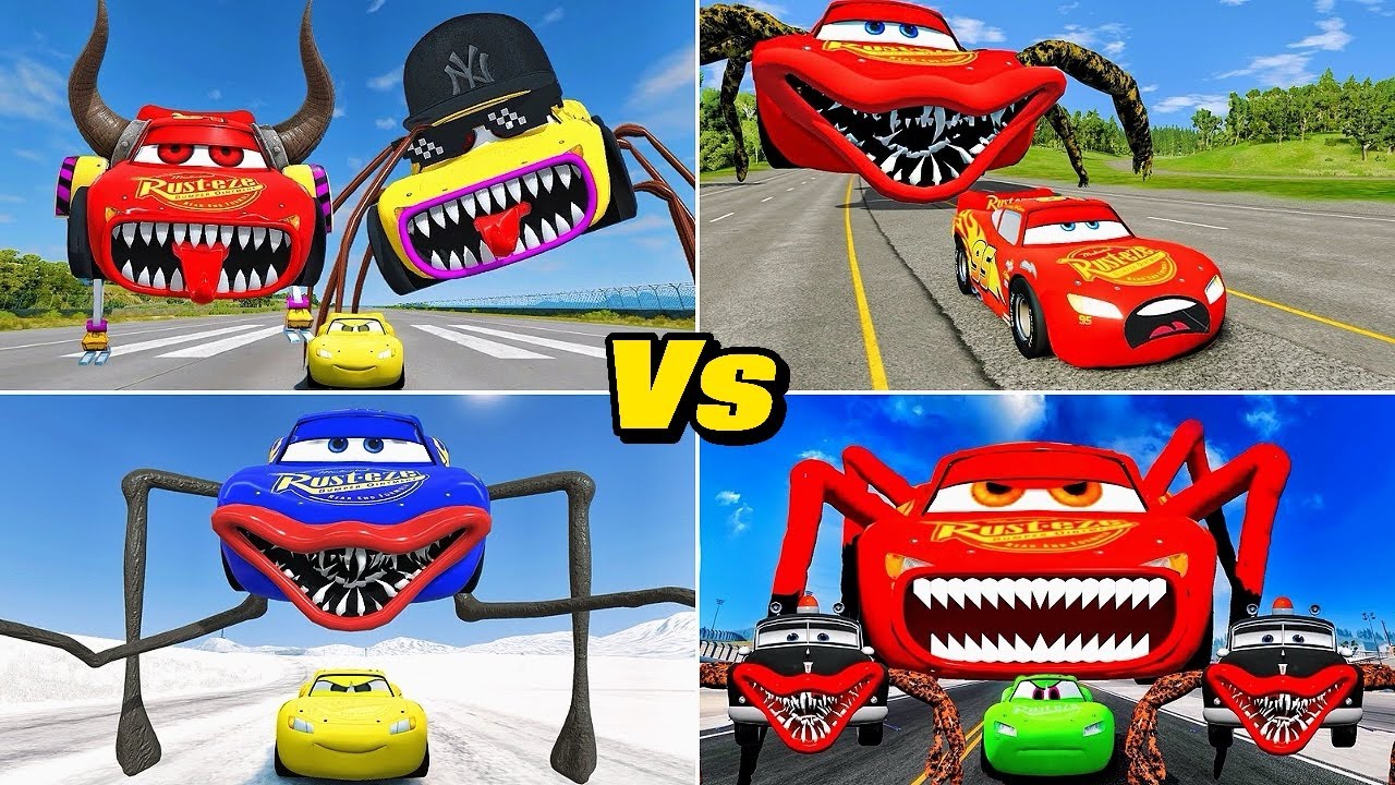 Lightning McQueen Eater Tiles Hop + Coffin Dance Music!🚘🔥✅
