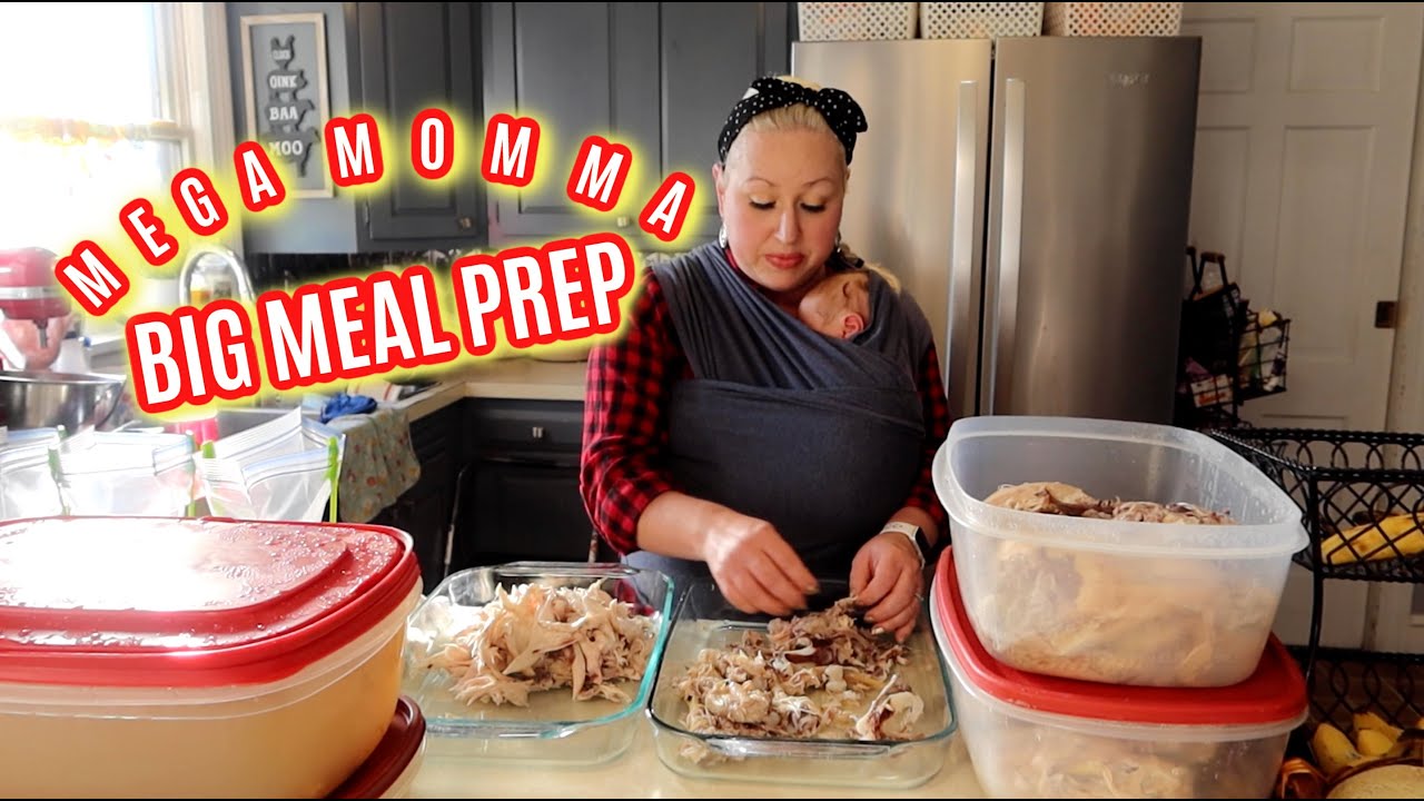 LARGE FAMILY BIG BATCH COOKING 🍗 POSTPARTUM MEGA MEAL PREP!