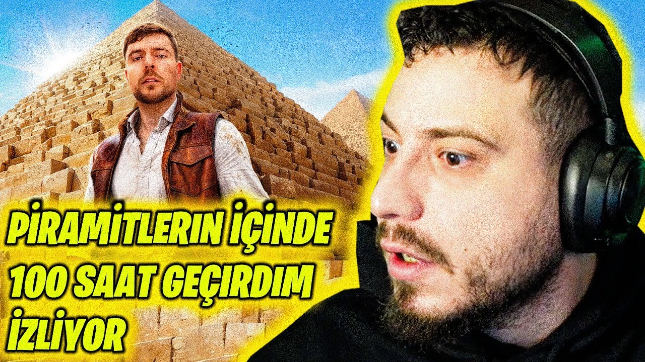 ATABERK DOĞAN MRBEAST PİRAMİTLERİN İÇİNDE 100 SAAT GEÇİRDİM İZLİYOR!