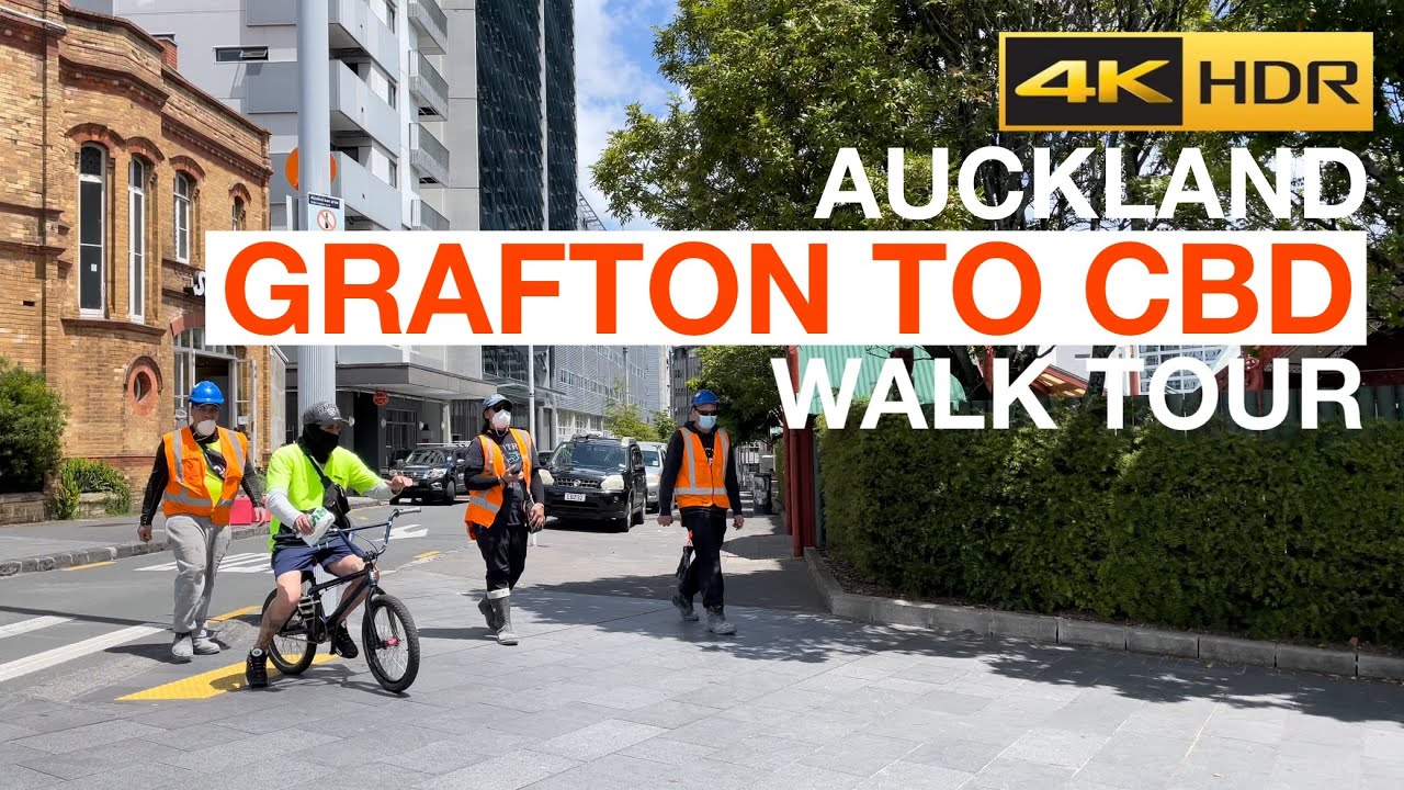 Grafton to CBD Walking Tour - Auckland, New Zealand [4K HDR]