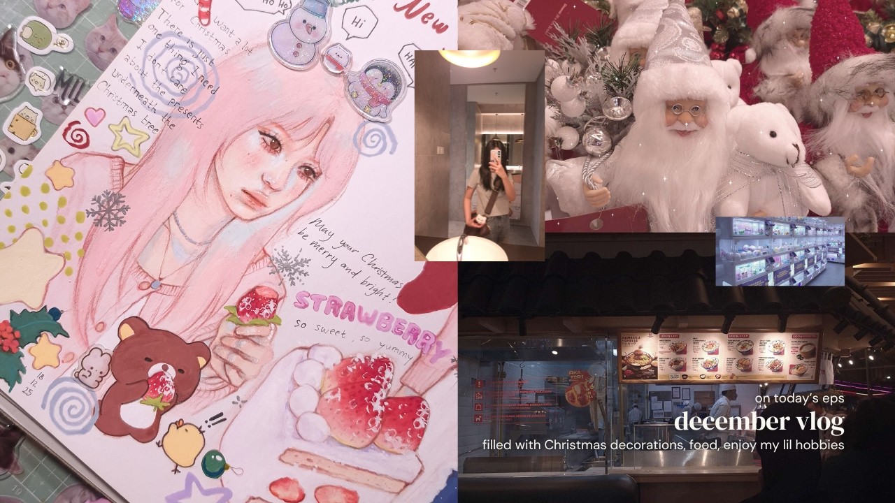 december vlog: filled with Christmas decorations, food, no plans, just enjoying my lil hobbies