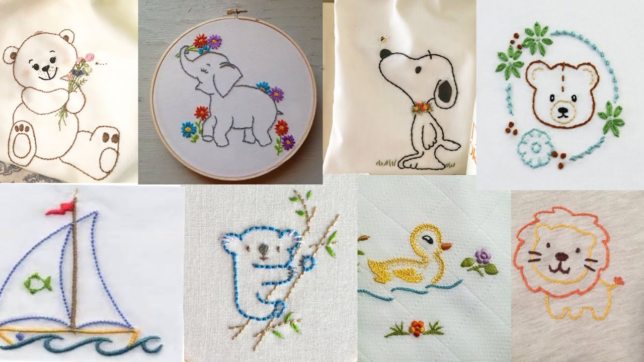 Hand Embroidery for Baby Dresses ||Embroidery designs for baby dreses