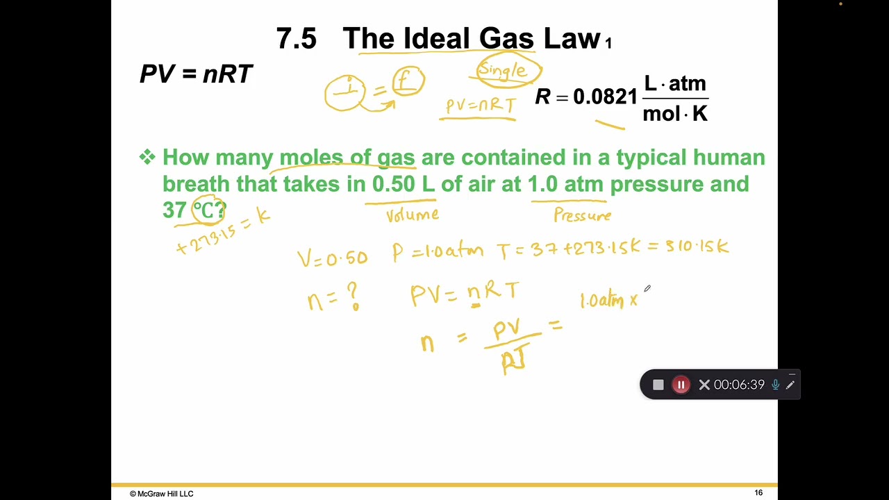 CHEM 1151 Ch7 Ideal Gas Law n Dalton Law HD 1080   WEB H264 4000