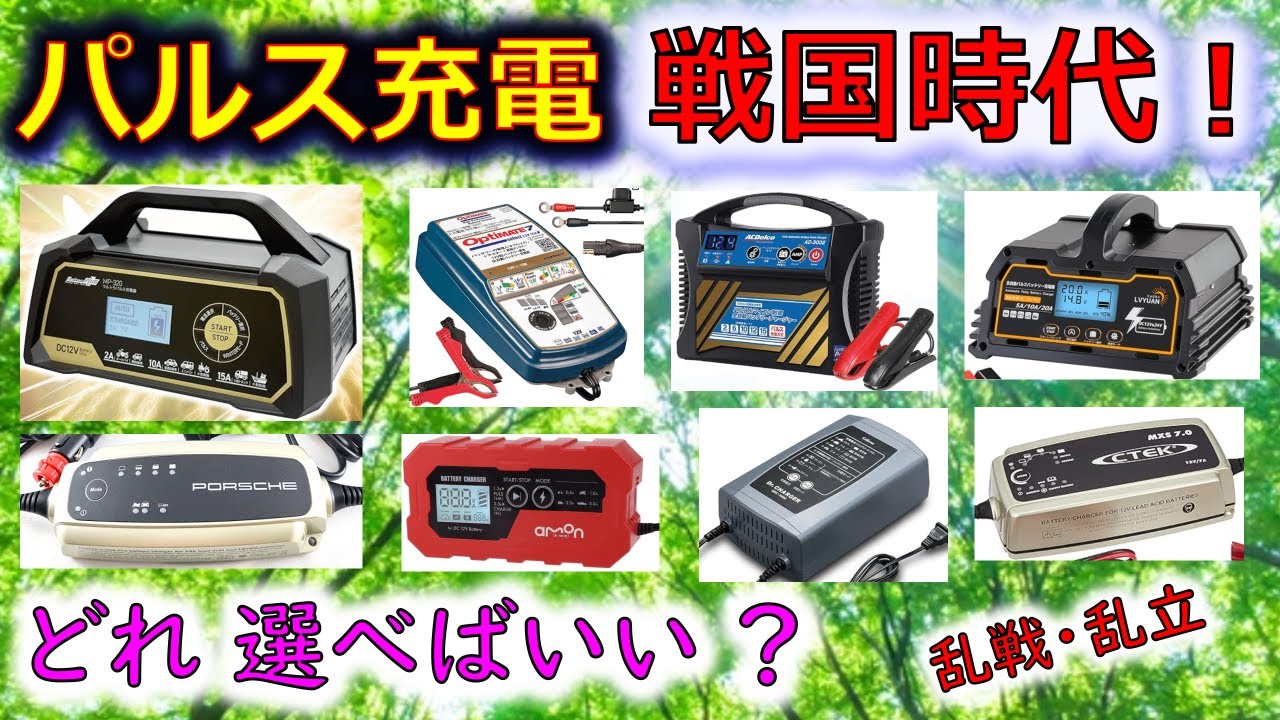 【パルス充電器 戦国時代】なんちゃってパルス！？ データ非公表な不誠実メーカ多すぎ！その全容を見て賢く選ぼう！