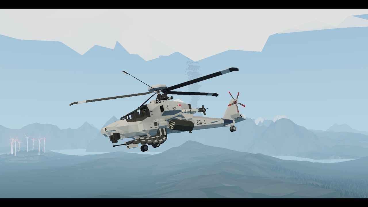 My WIP Attack Helicopter in  Stormworks