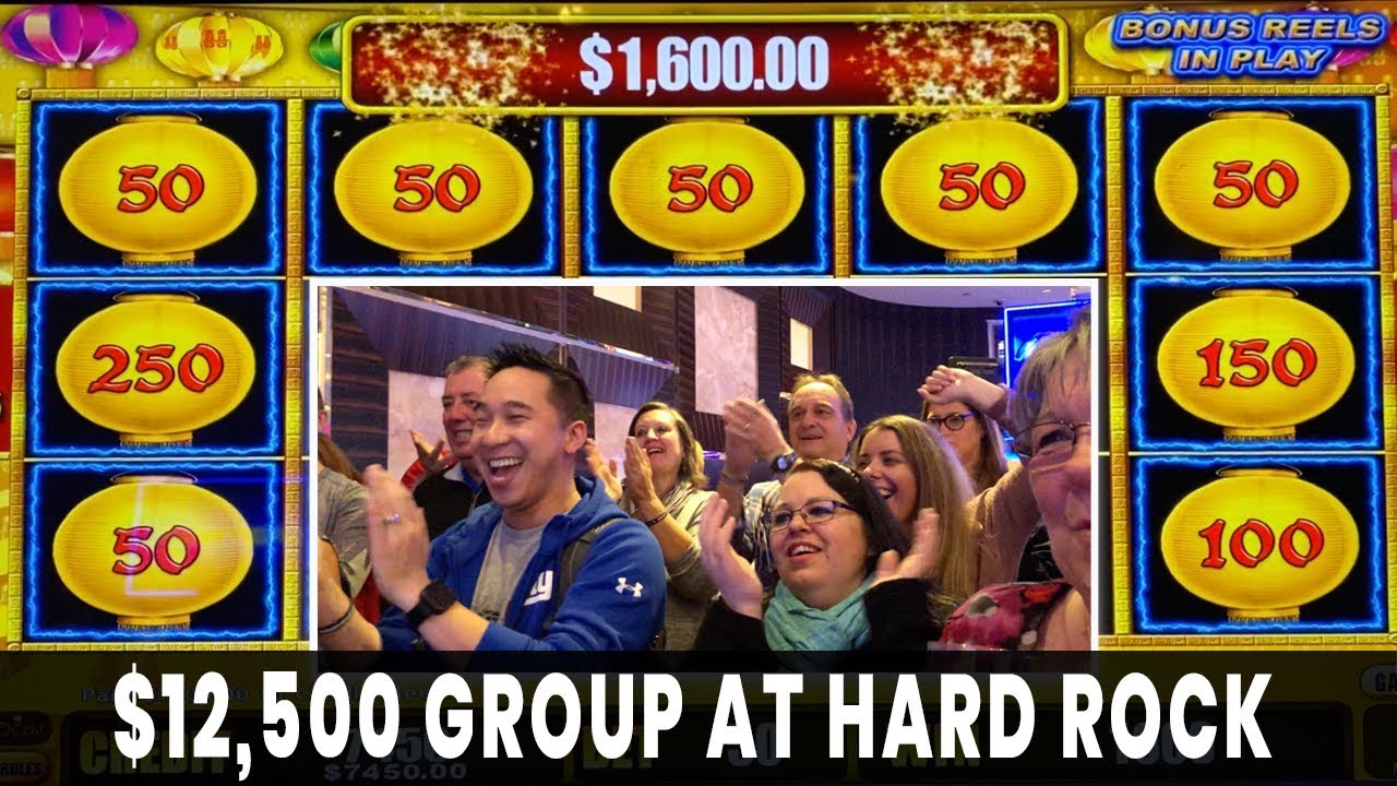 😱 $12,500 GROUP PULL 💸 Happy Lantern JACKPOTS 🏮 25 People $500 Each 🎸 Hard Rock Atlantic City #ad