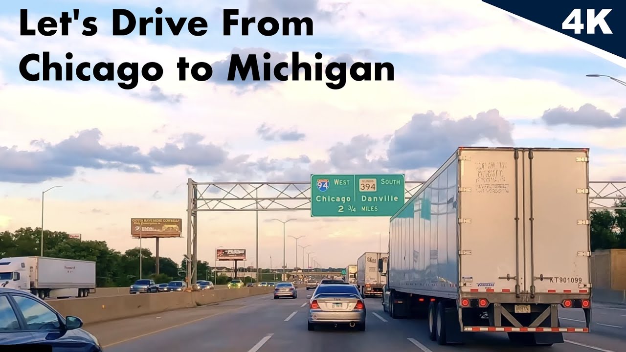 Let's Drive east from Chicago to Michigan on I-294 and I-94