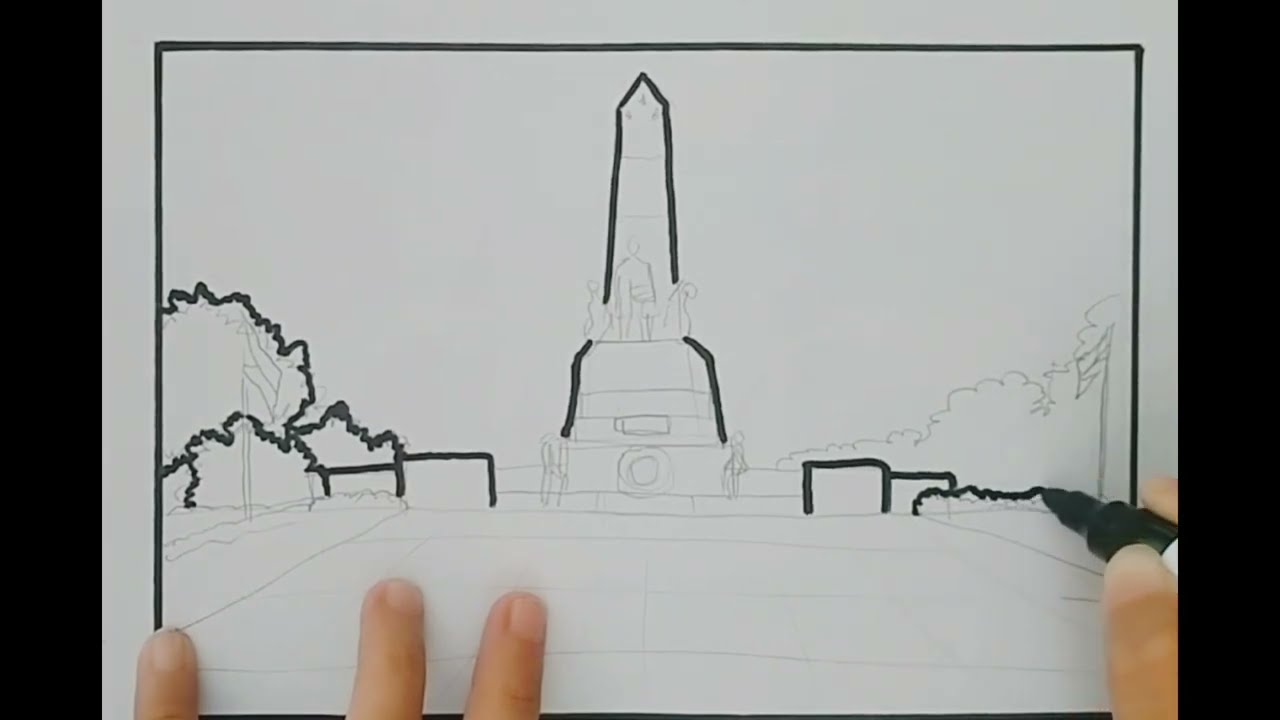 How to draw Luneta Park|Step by step