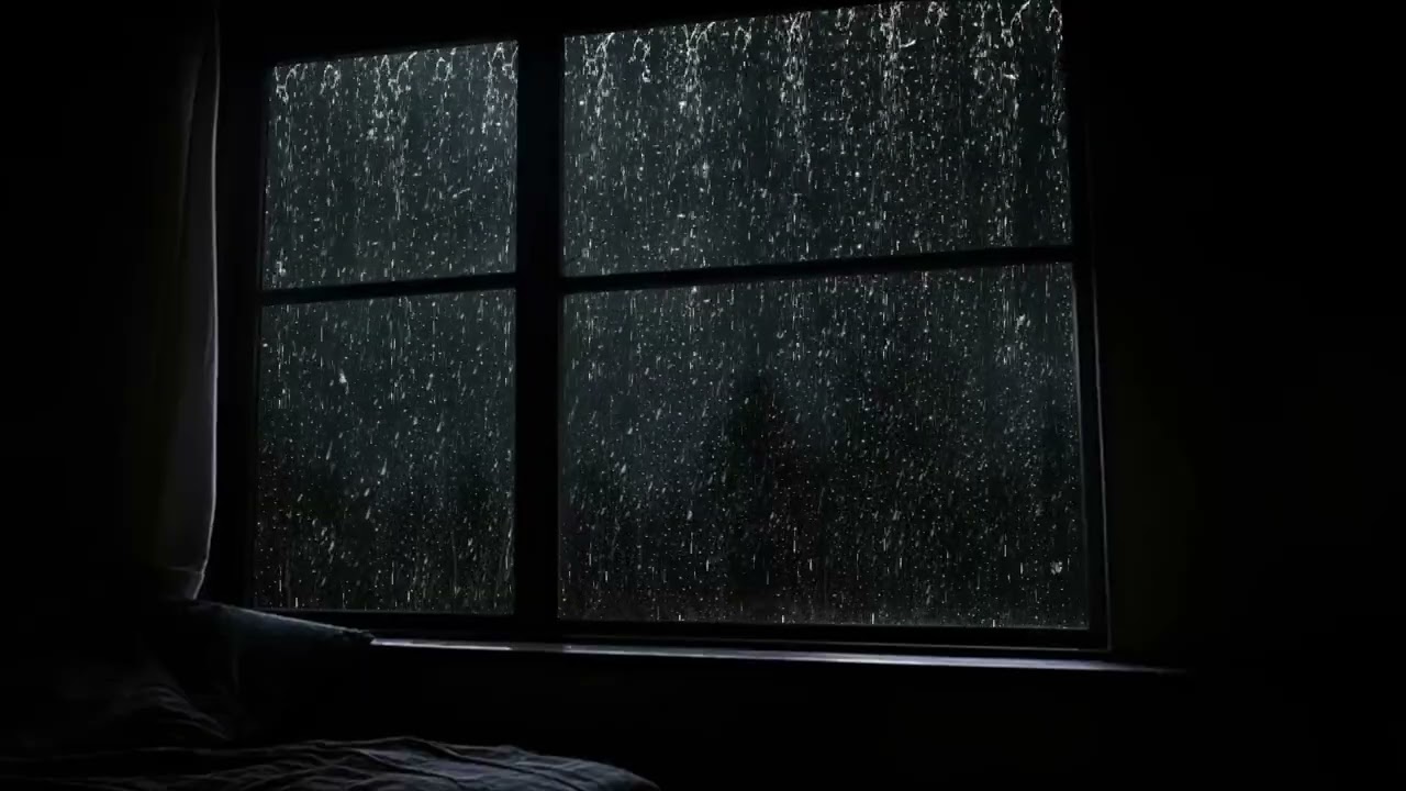 🌙 Soft Rain on Window 🌧️ Deep Sleep & Calm Mind