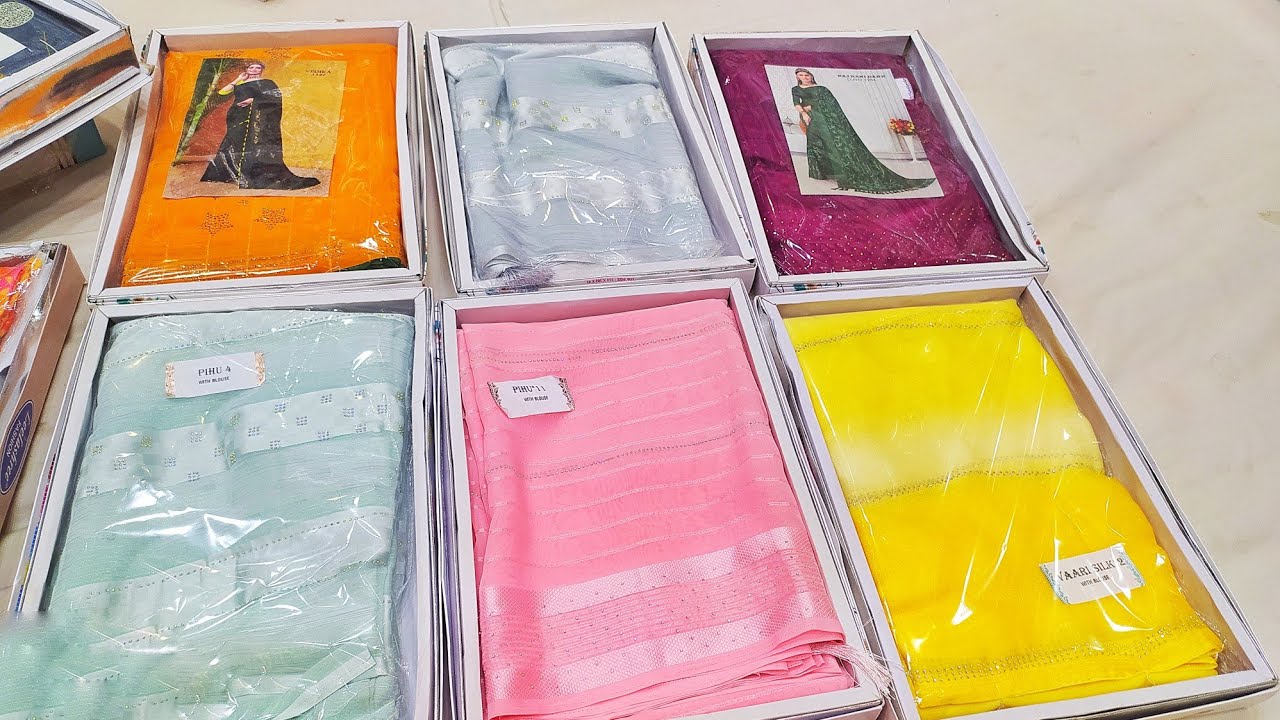 Chickpet bangalore wholesale fancy sarees|| Single saree courier available|Best saree shop