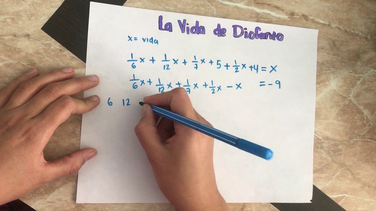 Problema de la vida de Diofanto (paso por paso)