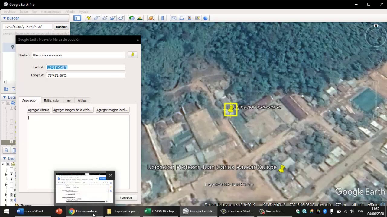 Obtener Coordenadas Geográficas del Google Earth Pro