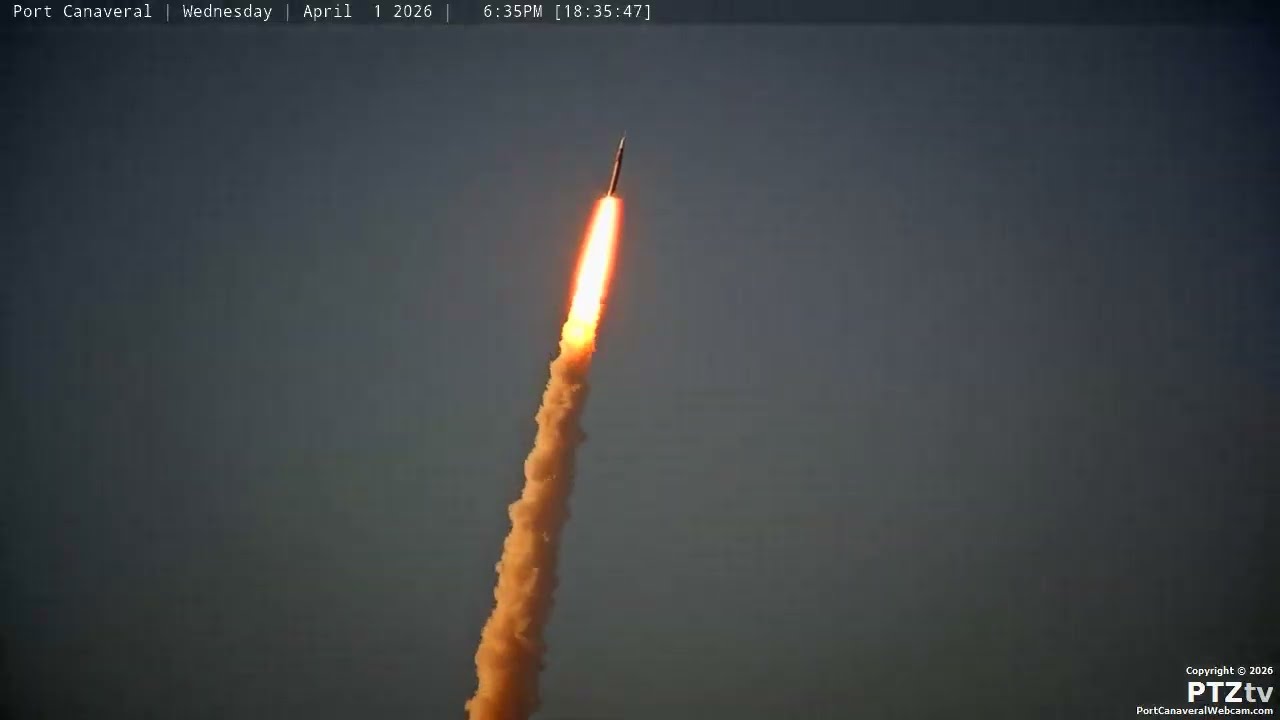 ARTEMIS 2 Launch from Cape Canaveral on April 1st 2026