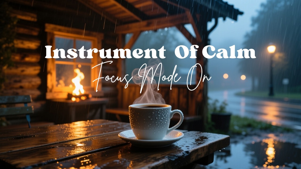 Cozy Jazz & Rain Ambience — Relaxing Smooth Jazz with Fireplace Sounds for Study & Sleep