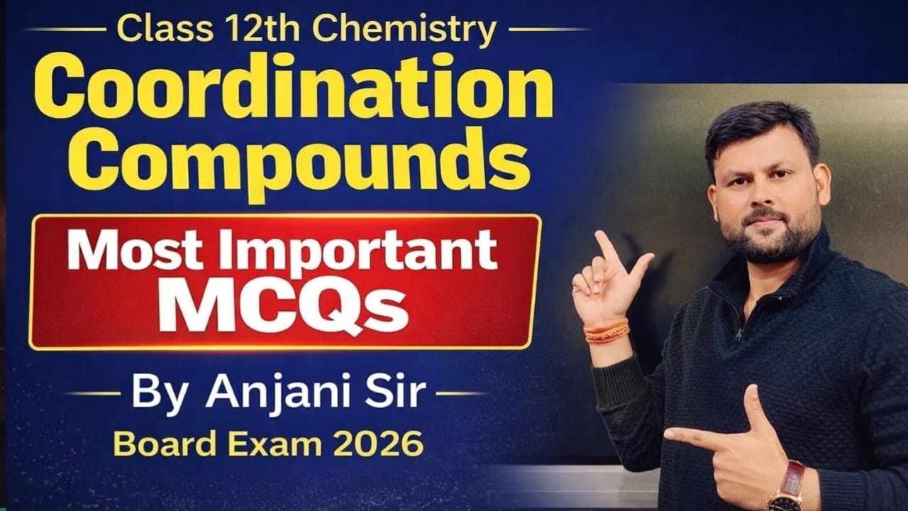 Board Exam 2026 most Important MCQs IICoordination Compound II state Board/CBSE/ICSE By - Anjani Sir
