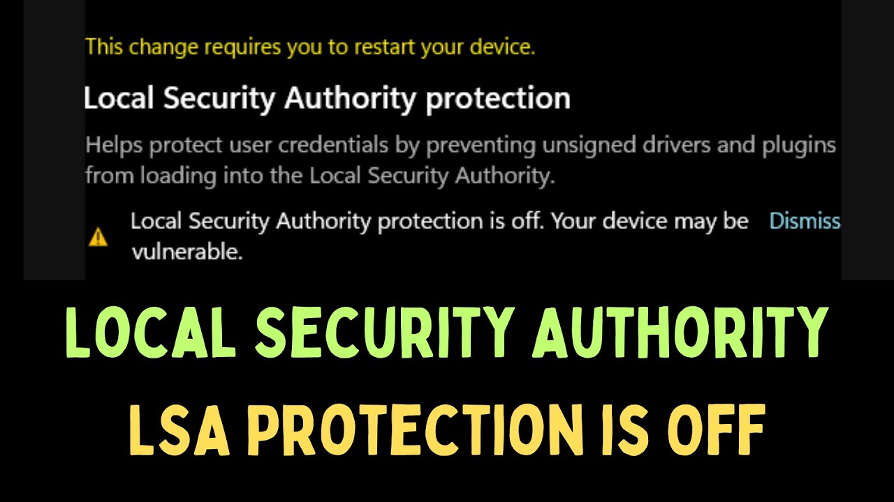 How to Fix Local Security Authority LSA Protection is Off in Windows 11