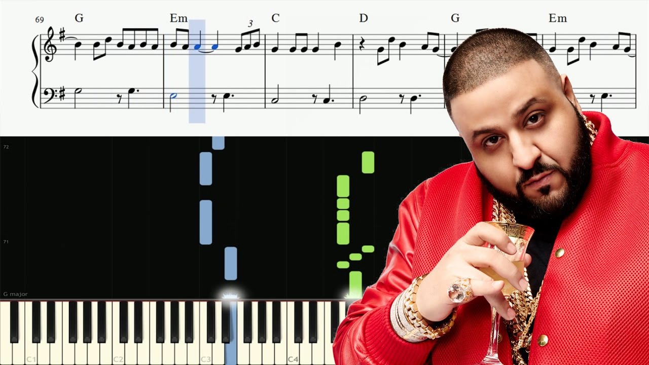 DJ Khaled - I'm The One feat. Justin Bieber - EASY Piano Tutorial