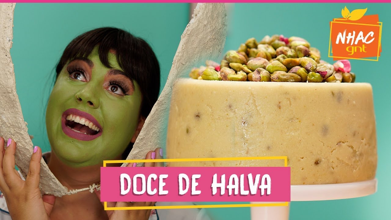 Paçoca de tahine com cobertura de pistache | Raíza Costa | Rainha da Cocada