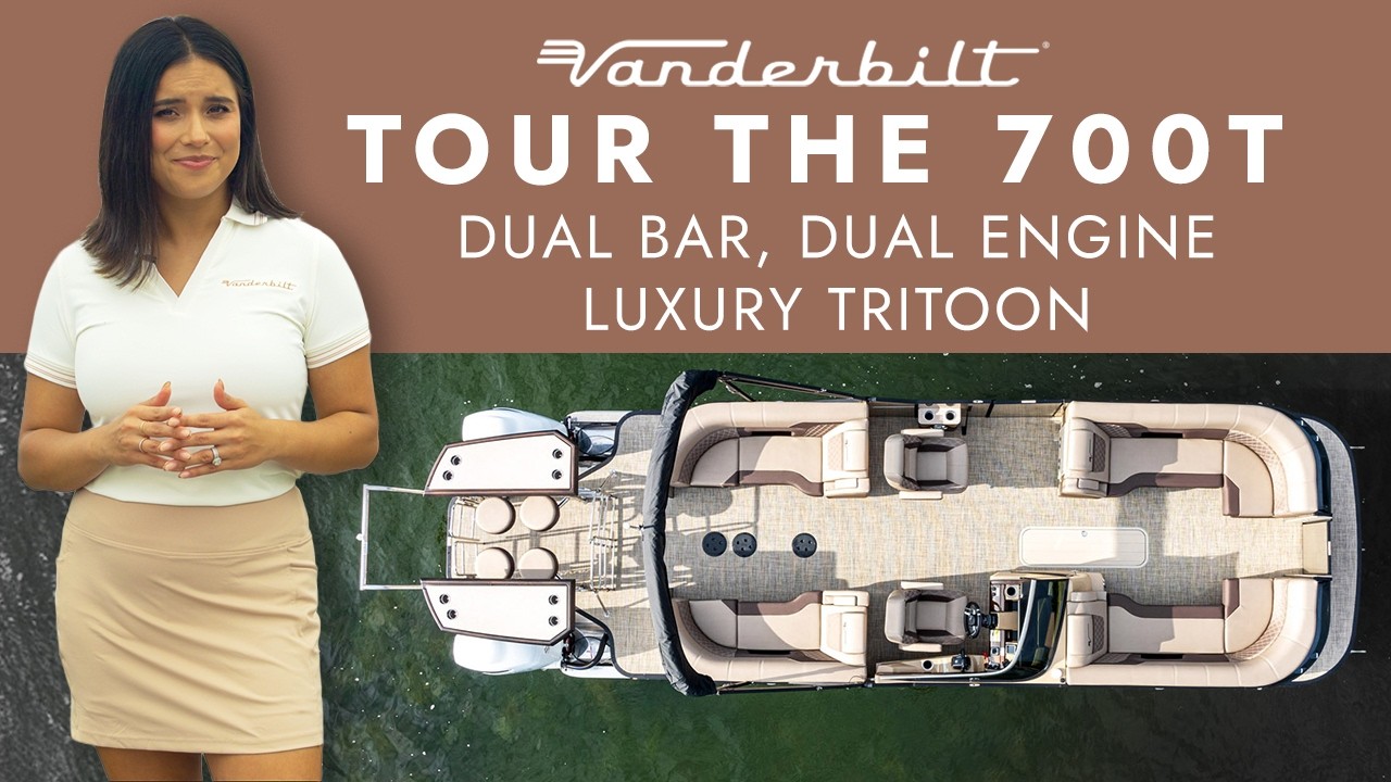 Vanderbilt Pontoons - 700 T Walkthrough - Dual Engine Triple Pontoon with Bar
