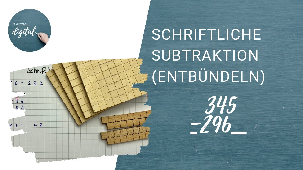 Schriftliche Subtraktion (entbündeln)