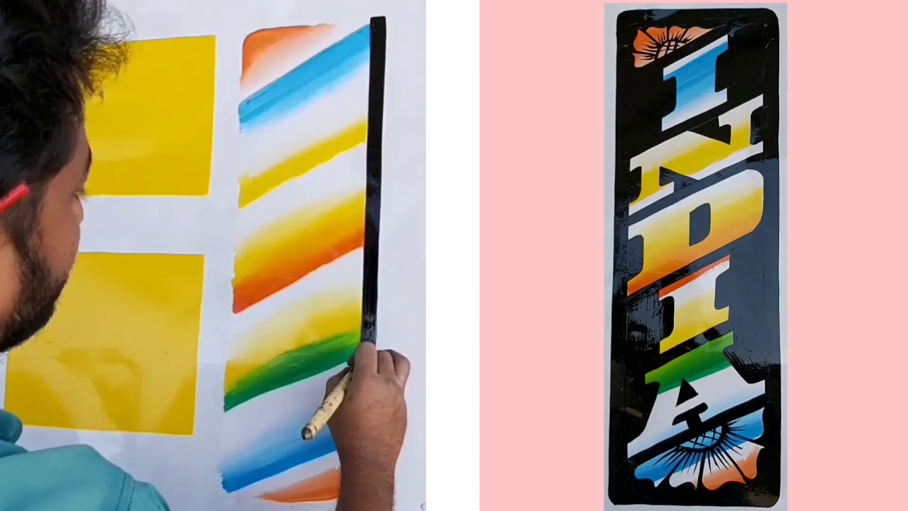 Amazing Oil Paint Work / Writing Letters   With Oil Paint /Tutorial
