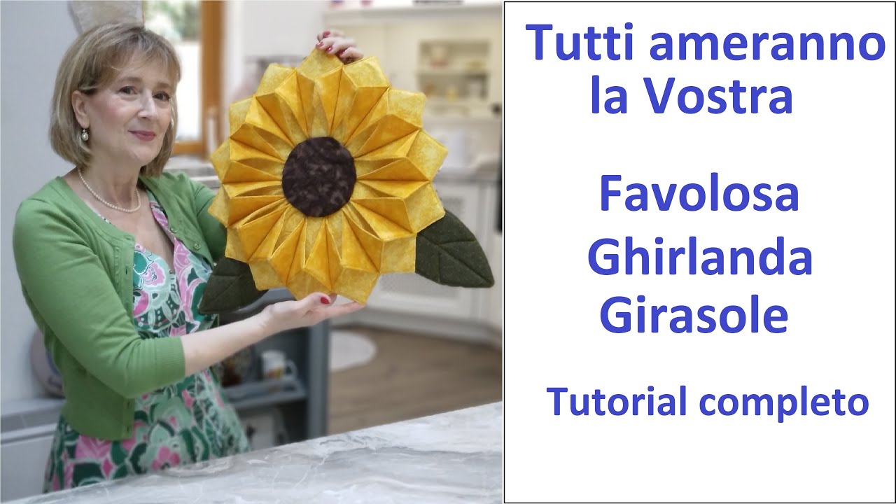 Favolosa Ghirlanda Girasole. Tutorial completo con misure ed istruzioni nel video @countrymammy