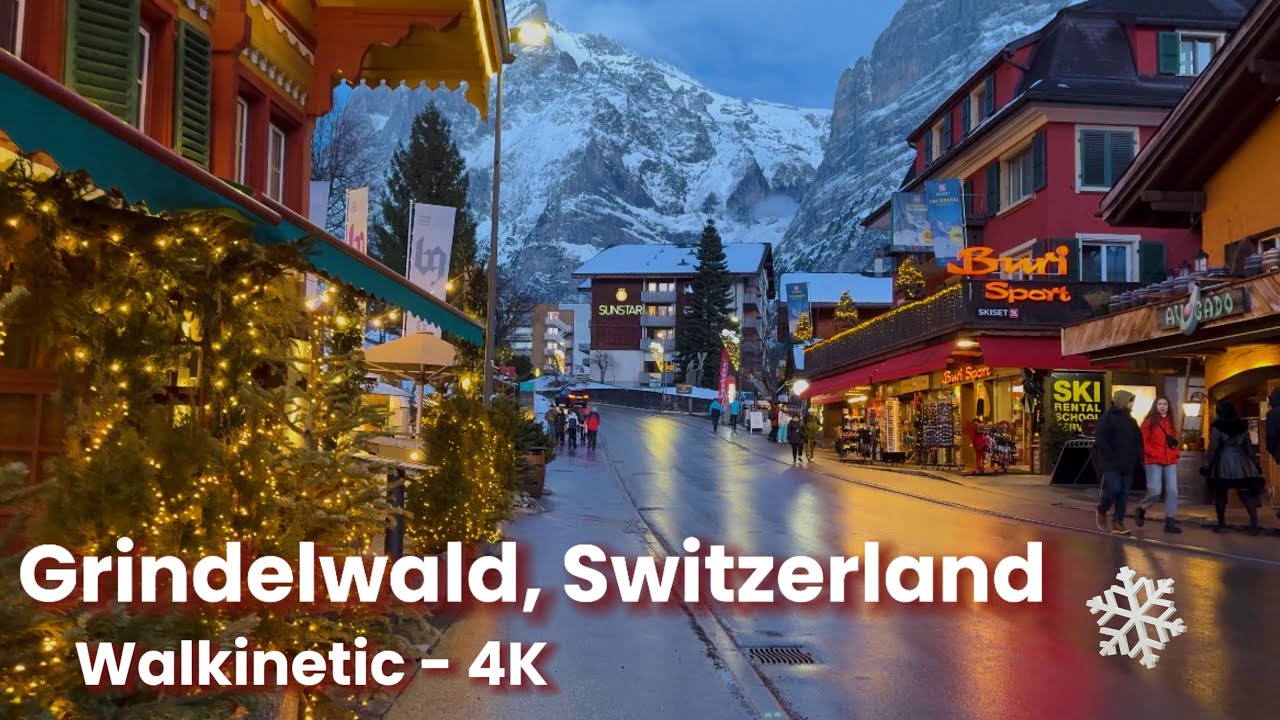 Walking in Grindelwald, Switzerland | 4K - Walkinetic