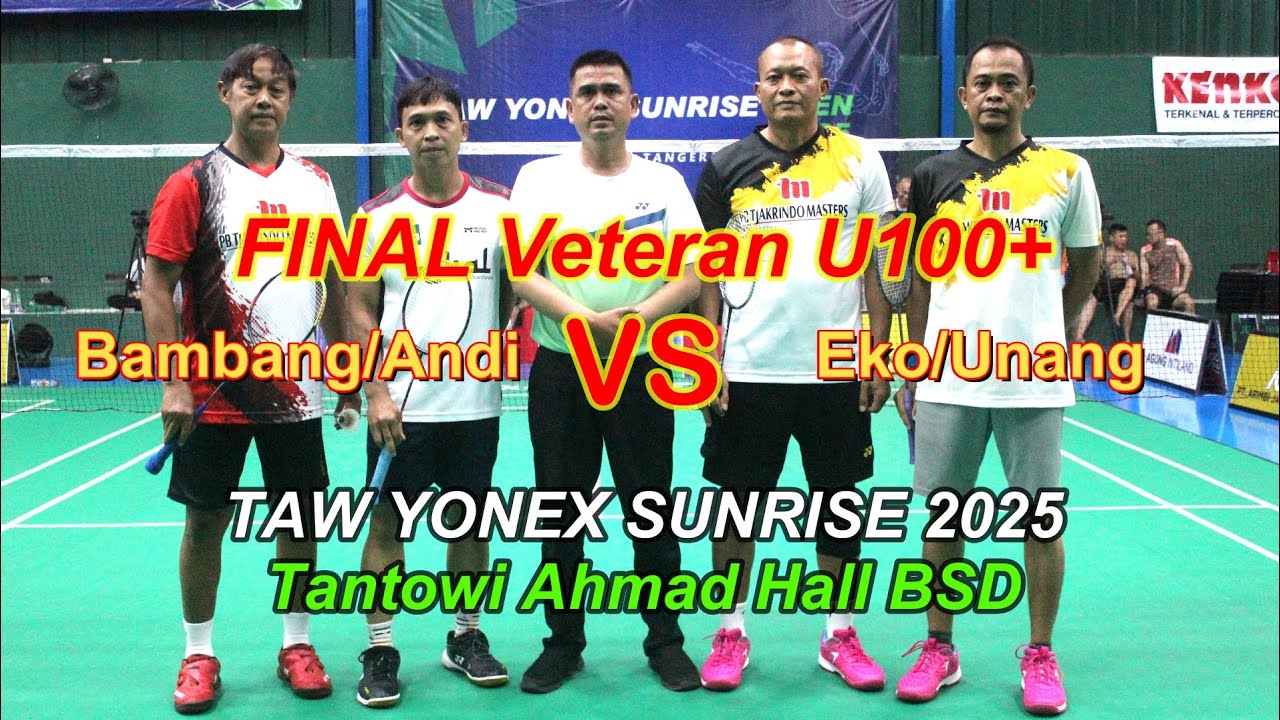 FINAL VETERAN U100+ TAW Yonex Sunrise 2025. Bambang/Andi vs Eko/Unang. #reels #shorts #tarkam 