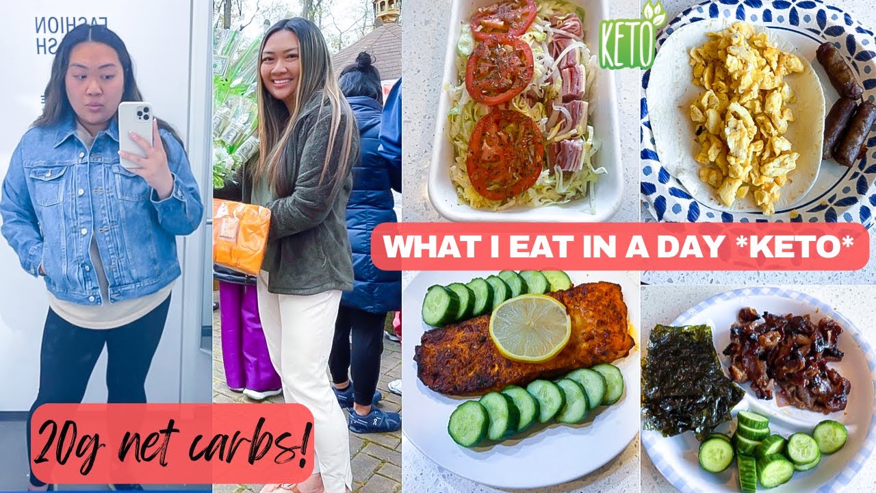 WHAT I EAT IN A DAY UNDER 20G CARBS | FAVORITE KETO MEALS + LOSING 3 LBS IN A WEEK + PAPAYA SALAD!