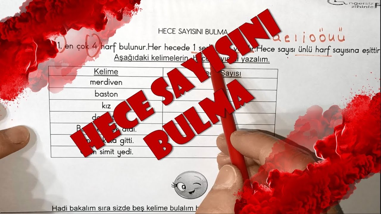 HECE SAYISINI BULMA - KELİMEDE VE CÜMLEDE KAÇ HECE VAR? - ÖZEL EĞİTİM