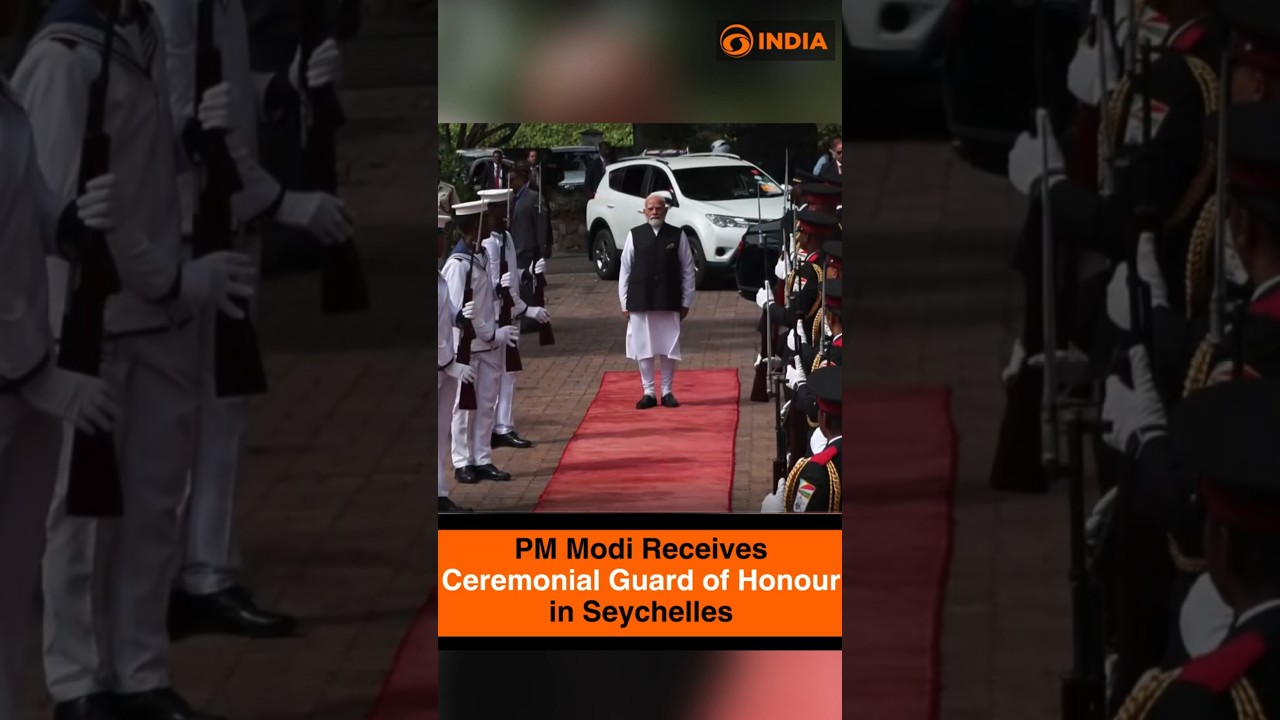 PM Modi Receives Ceremonial Guard of Honour in Seychelles