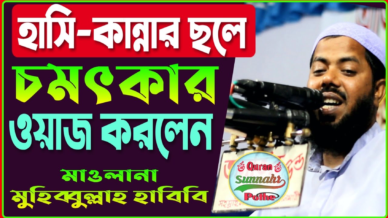 হাসি-কান্নার ছলে সুমধুর কন্ঠে চমৎকার ওয়াজ করলেন। মাওলানা মুহিব্বুল্লাহ হাবিবী।।যেমন কন্ঠ তেমন ওয়াজ
