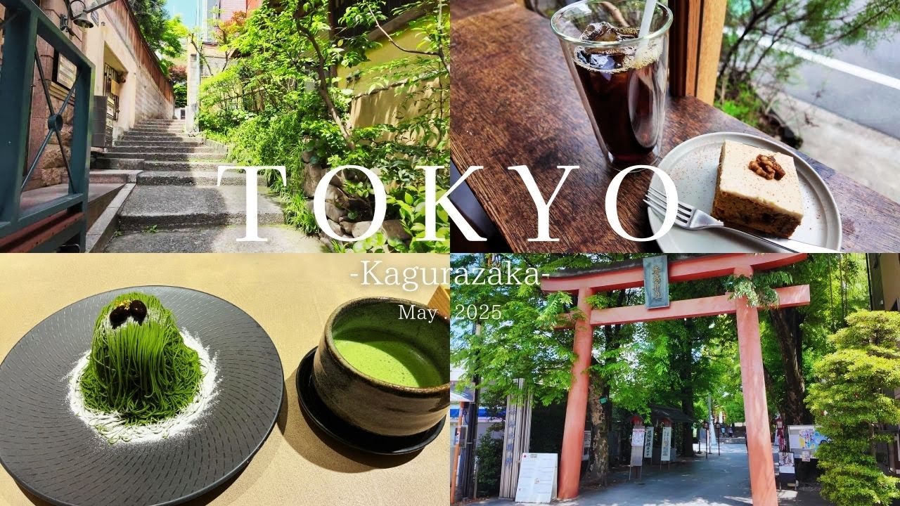 【Vlog】大人の神楽坂散歩 | 穴場カフェ・和スイーツ・神社巡りで癒される休日#グルメ #日常 #おでかけvlog #神楽坂