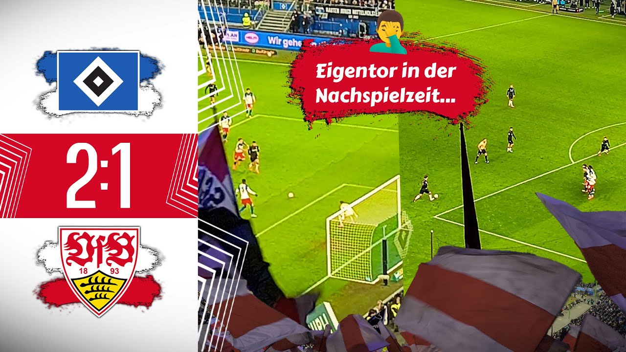 Eigentor in der Nachspielzeit... 😤 Hamburger SV 2:1 VfB Stuttgart ⚪🔴 Stadion Vlog ausw&auml;rts