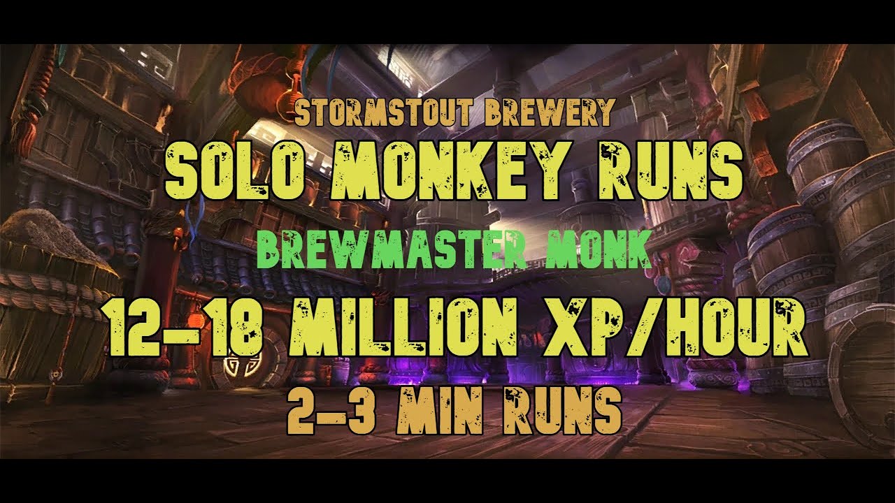 Solo Monkey Run Brewmaster Monk Guide | UP TO 17M XP/h | 2 - 3 min runs | 1 PULL