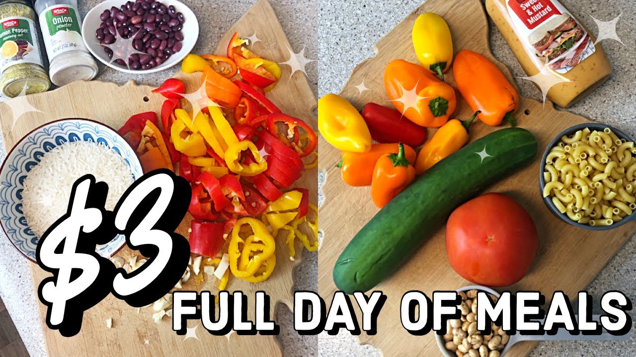 Eat For $3 A Day | EXTREME GROCERY BUDGET EMERGENCY MEAL IDEAS | How To Eat For Cheap