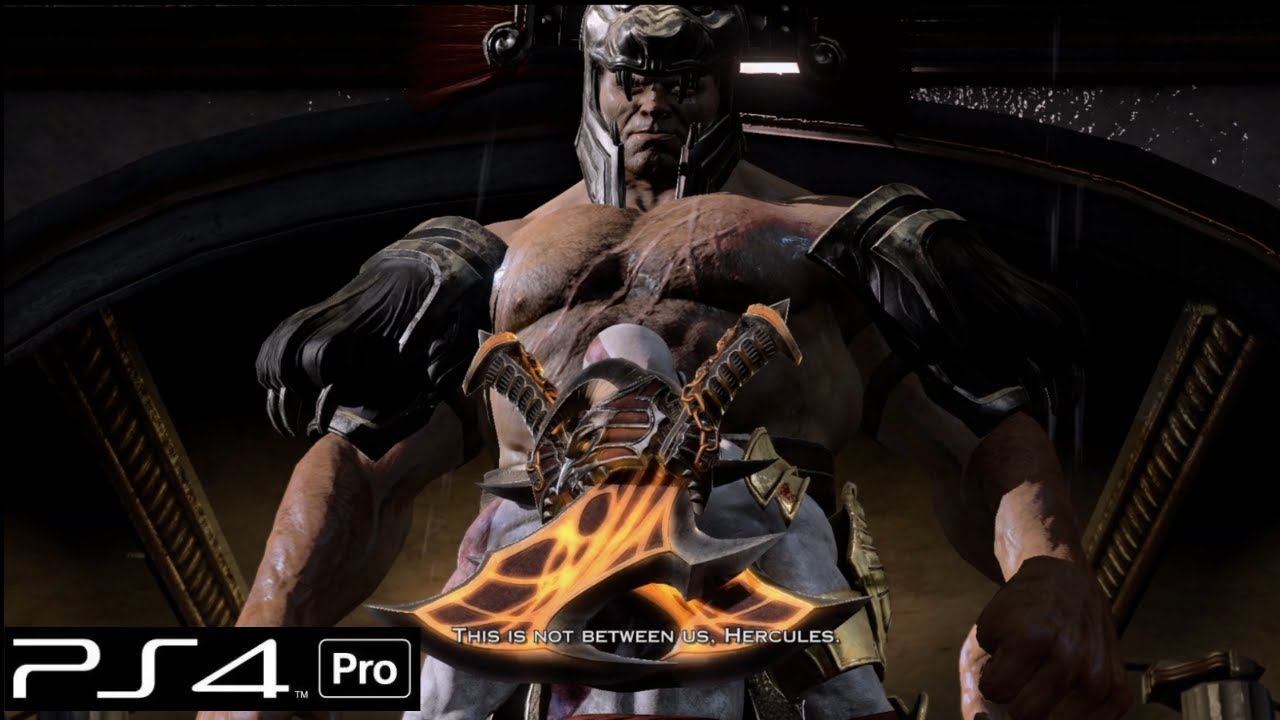 GOD OF WAR 3 Remastered - Kratos vs Hercules Boss Fight ULTRA High Graphics PS4 Gameplay [4K 60FPS]