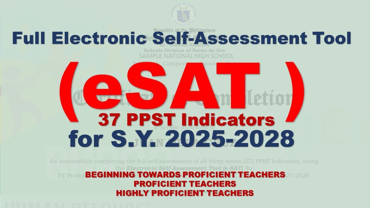 eSAT 2025-2028 | Full Electronic Self-Assessment Tool