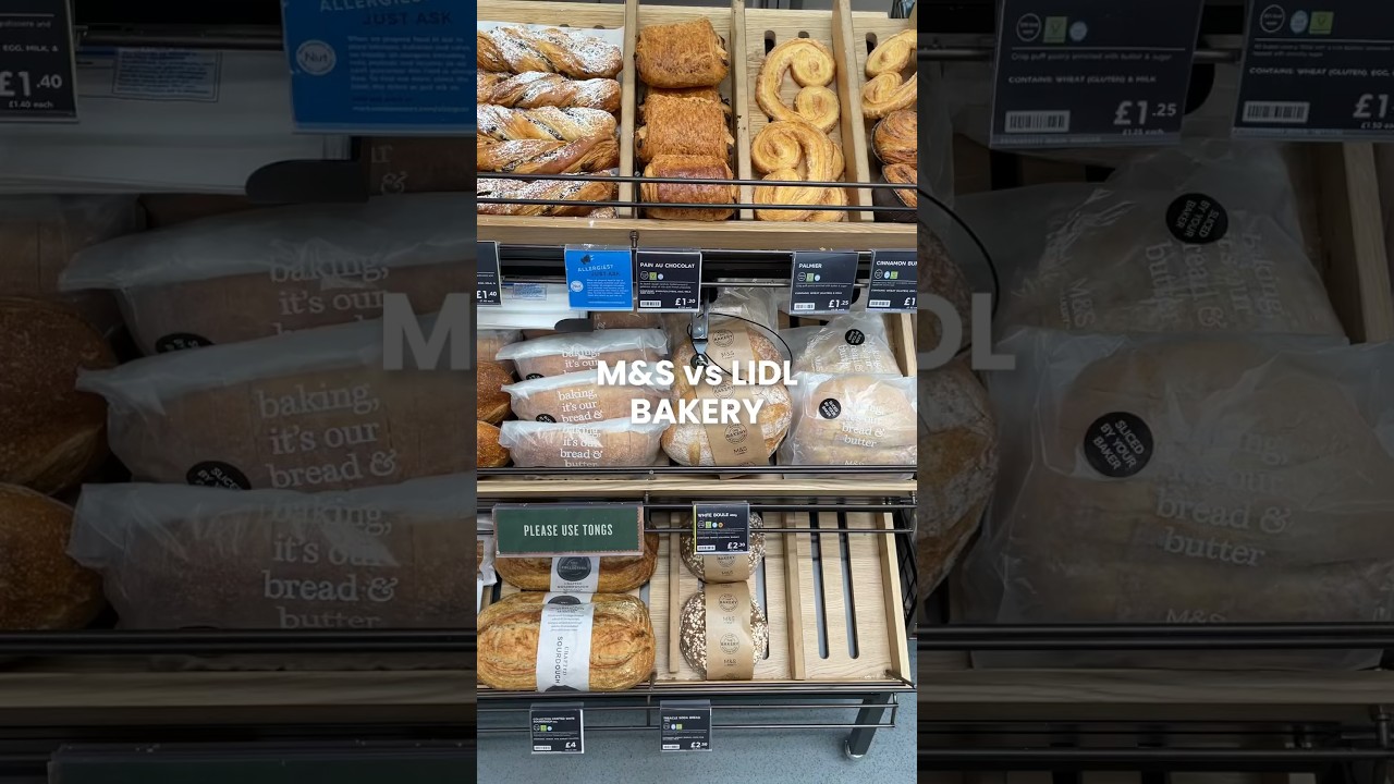 M&S vs Lidl bakery ✨ What do you think? 🥐 #mandsfood #shoppingtips #foodshopping #groceryshopping
