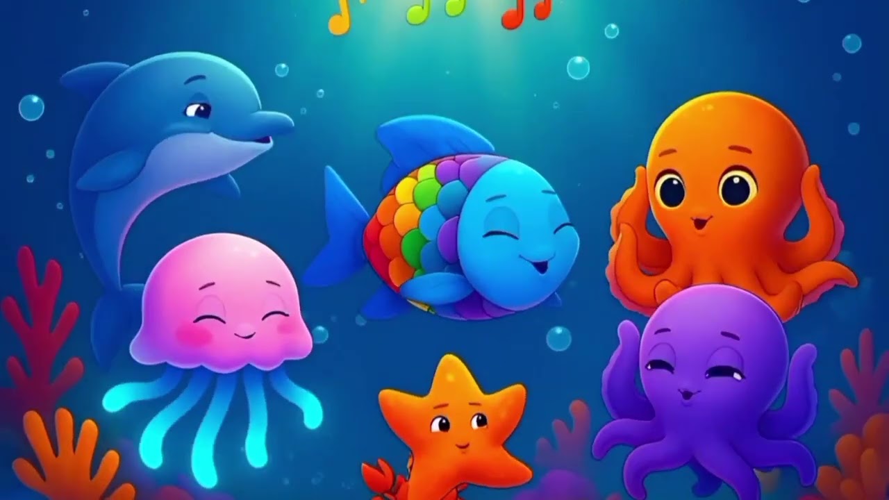Rainbow Fish Song | 3D Animated Kids Rhyme | Underwater Dance for Children