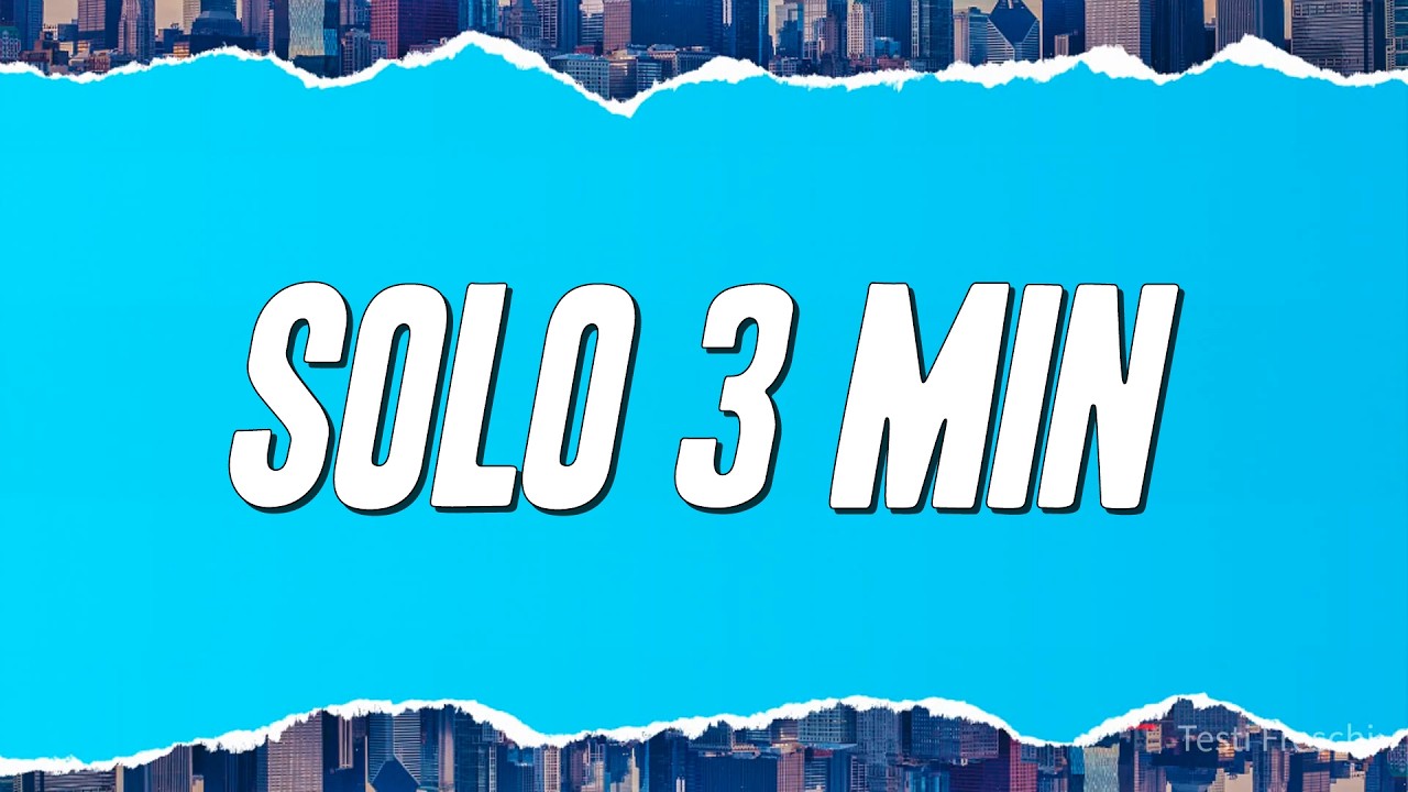 Negramaro - Solo 3 min (Testo)