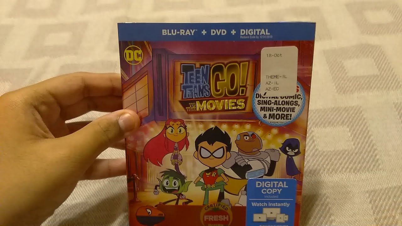 Teen Titans Go! To The Movies (Blu-Ray, DVD) Unboxing
