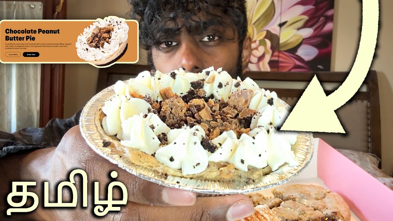 Tamil Food Review - PEANUT BUTTER CREAM PIE - சாப்பிடலாம் | Tamil Foodie Vlog | Chennai Food Vlog